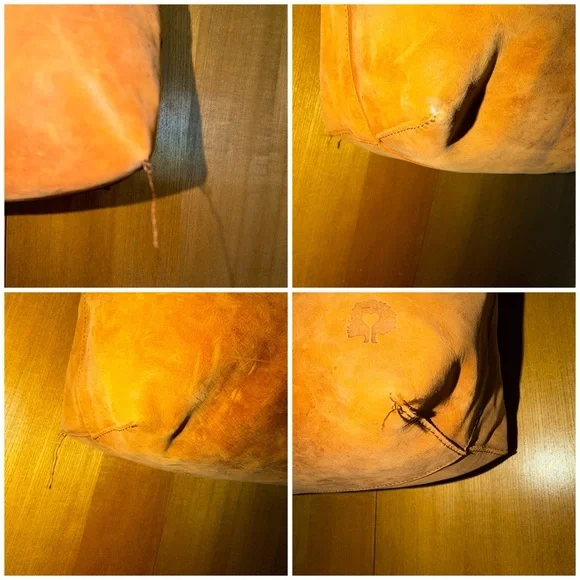 Brown Leather Tote Bag with Pouch – Handmade in Ethiopia - Picture 8 of 13